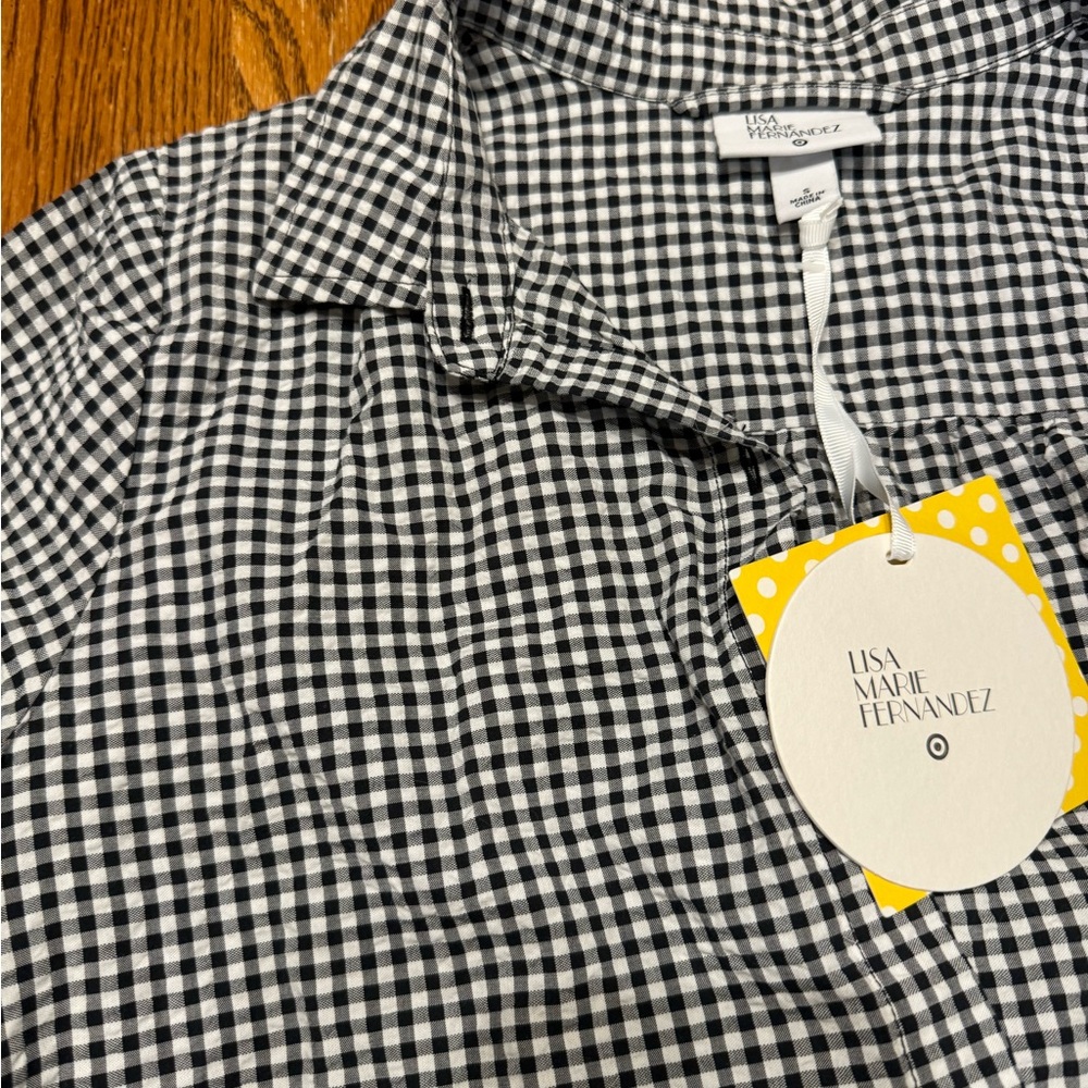 Lisa Marie Fernandez x target gingham print dress size small